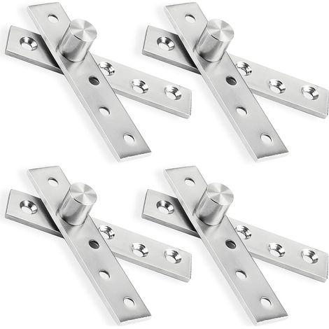 Stück 360°-drehscharniere, Verdeckte Türscharniere Aus Edelstahl, 360°-scharnier Für Drehtüren, 95 × 18,6 Mm, Für Möbel, Schränke Und Innentüren