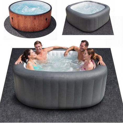 Quadratische Spa-matte, 230 X 230 Cm, Extra Große Größe, Geeignet Für Den Innen- Und Außenbereich, Wasserdichte Und Rutschfeste Unterseite, Hoch Saugfähig, Geeignet Für Spas Und Schwimmbäder.
