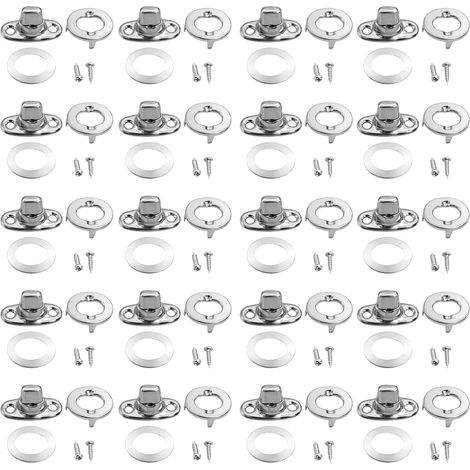 20 Sets Ovale Ösen-spannschlösser Mit Drehknopf Und Schraubbefestigung Für Runde Ösen, Planenanker, Heimwerkerbedarf, Taschen Und Eisenwarenzubehör