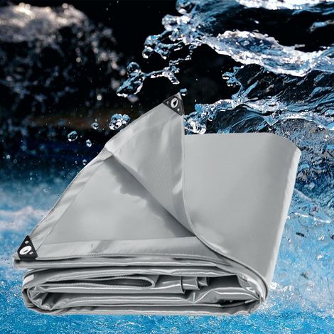 Wasserdichte Und Feuchtigkeitsbeständige Plane, 3 X 5 Meter, Hochwertiges Material, Premium-schutzplane, Geeignet Für Schwimmbäder Usw., Grau.