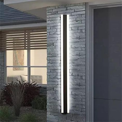 Lange Led-wandleuchte Für Den Innen- Und Außenbereich, Ip65 Wasserdicht, Aus Aluminium, Modernes Design, Ideal Für Höfe, Gärten Usw. (kaltweißes Licht, 60 Cm)
