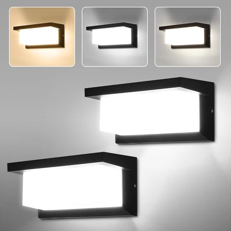 22w Led-außenwandleuchte, Ip65 Wasserdicht, Aluminiumgehäuse, Geeignet Für Gärten, Garagen, Tore Usw., 2er-set.