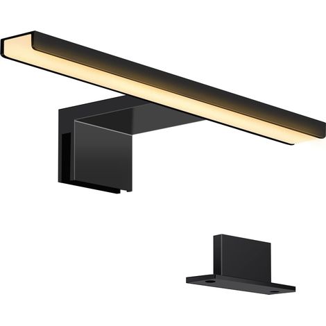 Schwarze Led-badezimmerspiegelleuchte, 5 W, 30 Cm, 400 Lm, Spiegelwandleuchte, 3000 K Warmweiß, Ip44 Wasserdichte Badezimmerschrankleuchte, Schminktischleuchte (300 Mm) [energieklasse E]