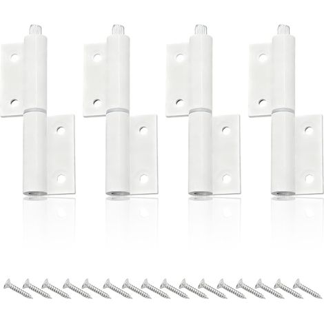 Paar Weiße Türscharniere, Hochfeste Aluminium-türscharniere, Türscharniere Mit 24 Schrauben, Für Türen, Schränke Und Fenster