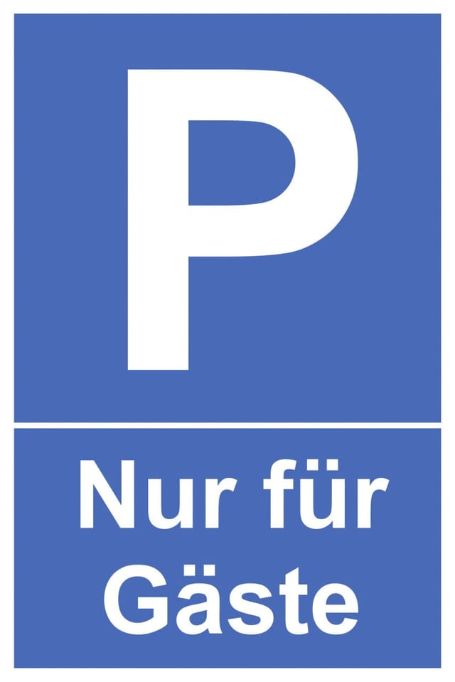 Metafranc Hinweisschild P-Nur für Gäste 200 x 300 mm Warnschilder