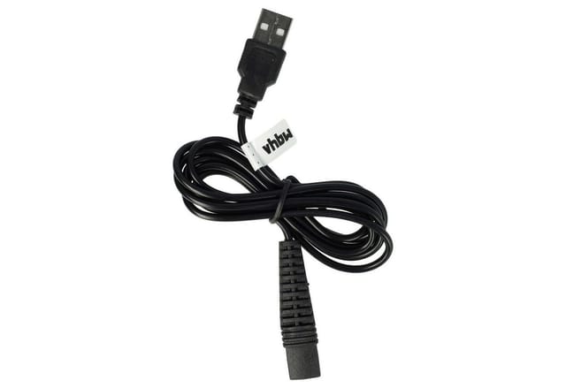 vhbw Ladekabel kompatibel mit Braun Series 3 300, 3000BT, 3000s, 300s, 3010BT, 3000, 3010 Rasierer - Netzkabel, 120 cm