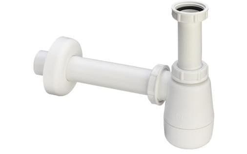 Flaschen-Bidet-Siphon 5/4"x5/4" weißer Kunststoff Modellnummer 5555KPL