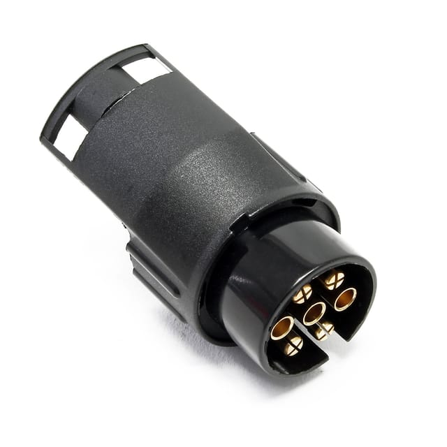 Wiltec - Anhänger Adapter 7 auf 13 polig 12V, Kunststoff Adapter für pkw Anhänger, Anhängerkupplung Steckanschluss, Anhängersteckdose