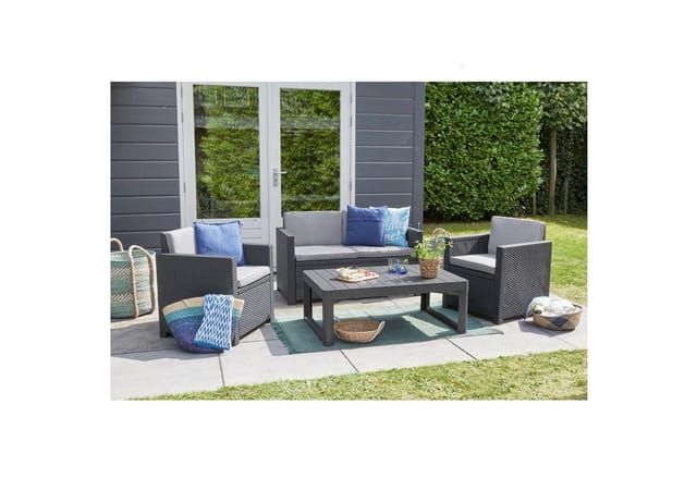 Keter Lyon 2in1 Gartentisch 116 x 66 cm, Graphit