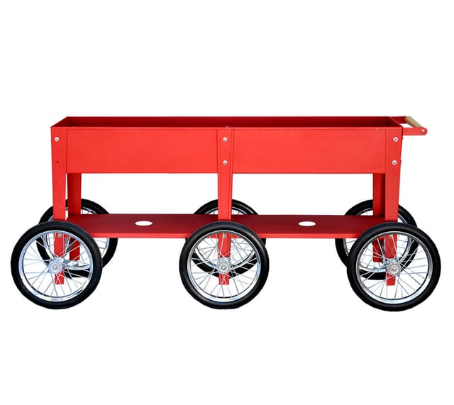 Herstera - Garden Metall Hochbeet Wheels Rot 186x50x80 cm