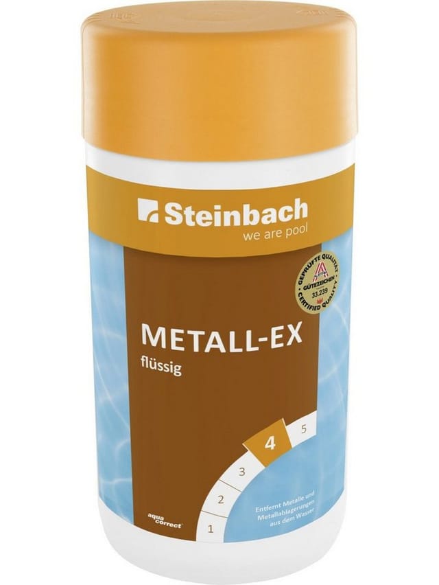 Poolpflege Metall-Ex flüssig 1 l, Beckenreiniger Poolchemie - Steinbach