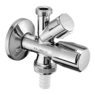 Kombi-Eckventil COMFORT RV, langer Schaft,Schlauchverschr.,chrom