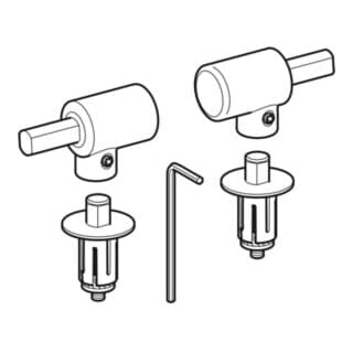 Metallscharniere 598054000 zu Flow WC-Sitz 575950 - Geberit