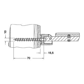 Plan Care Befestigungs-Set 6, 2x Sechskant-Holzschraube, - Keuco