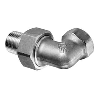 Schell - Heizkörperverschraubung, Eckform 10 bar, 1/2', Messing