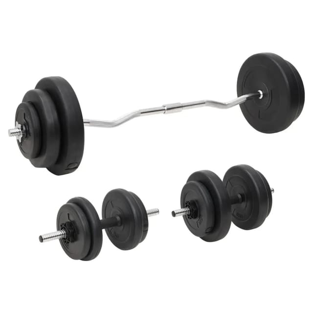 Langhantel und Kurzhantel mit Gewichten 60 kg - Vidaxl