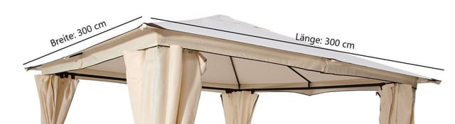 Ersatzdach für Pavillon venezia, Polyester PVC-beschichtet écru