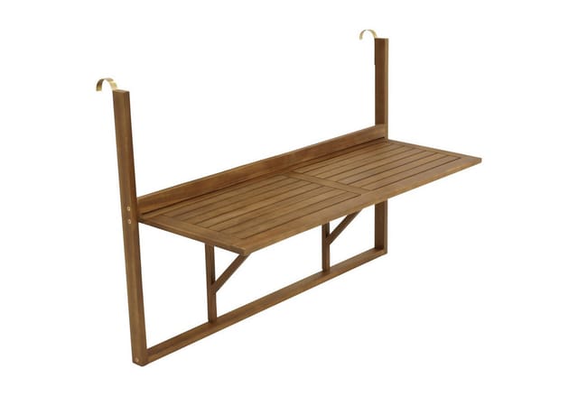 Balkonhängetisch 120x40cm, Akazienholz geölt, FSC®-zertifiziert