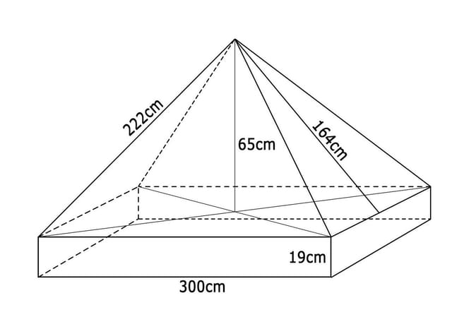 Ersatzdach für Metall- und Alupavillon 3x3 Meter terracottafarben, wasserdicht PVC-beschichtet