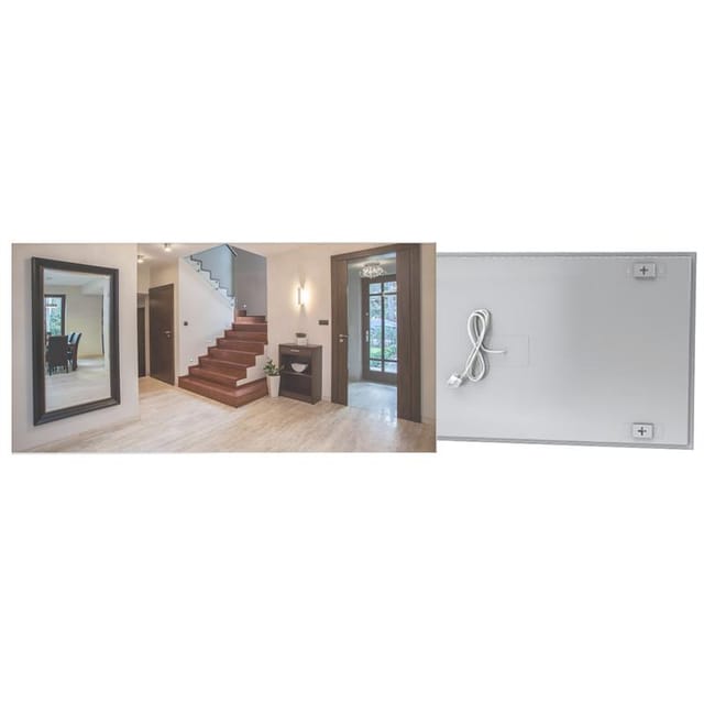 Ecosun Glasheizung Infrarotheizung 500/600 Watt Wandheizung Heizkörper Spiegel / 500 - Fenix