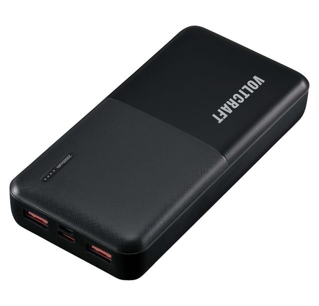 Voltcraft - PB-19C-M Powerbank 20000 mAh usb pd, Quick Charge LiPo Schwarz