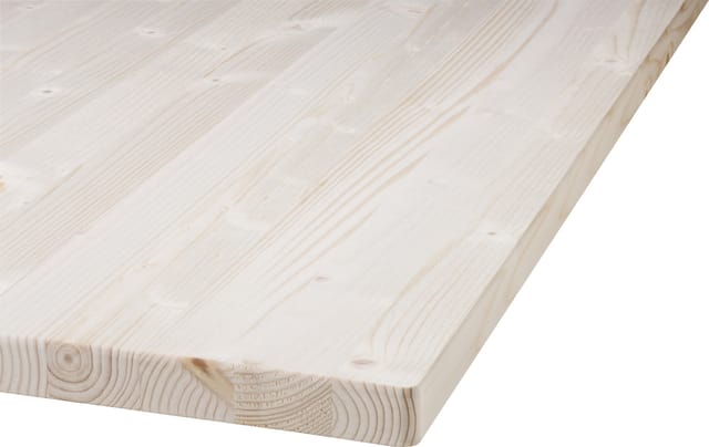 Tischplatte Fichte Oberfläche geschliffen 180 x 80 cm 28 mm Tischplatte