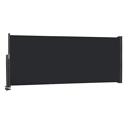 Hengmei - Seitenmarkisen 100x300cm Seitenmarkise Ausziehbar Markisen Sonnenschutz Balkon Sichtschutz für Balkon Terrasse Garten Aussen, Anthrazit