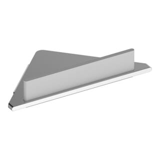 Edition 400 - Eck-Ablage mit Abzieher, Silber/Weiß 11557170100 - Keuco