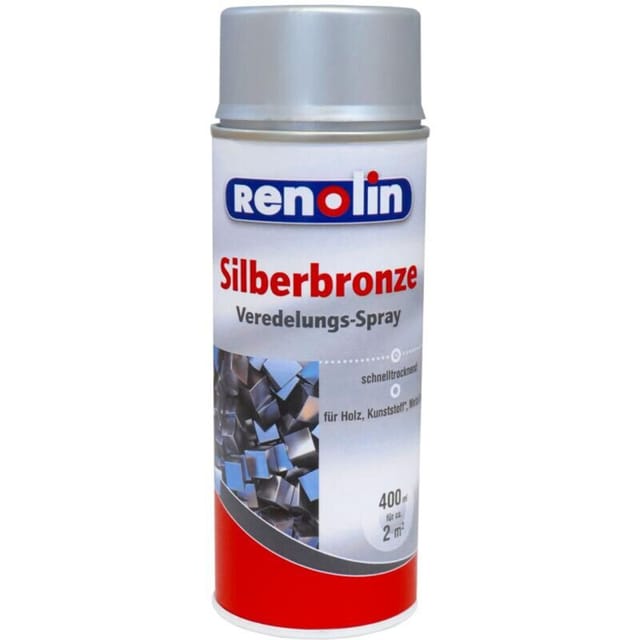 Wilckens - 6x Veredelungsspray 0,4L Silber Gold Lack Effekt Farbe Außen Garten Holz Metall