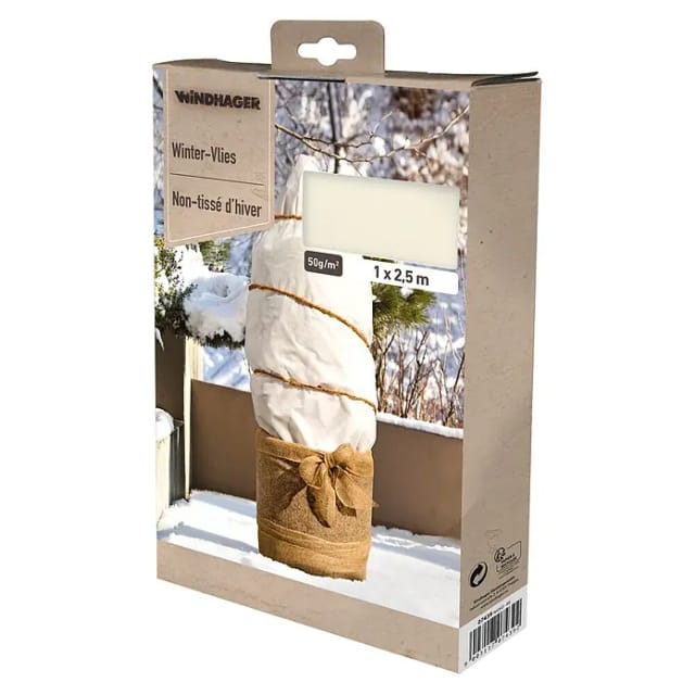 Windhager Winterschutz für Pflanzen Vlies 1 x 2,5 m weiß Schutzvlies