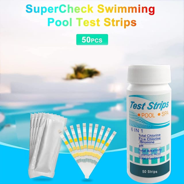 Testpapier-Werkzeugset, Schwimmbadtest, Wasserqualitätstest, Schwimmbad-Teststreifen, Chlor, PH-Wasserqualitätstestpapier