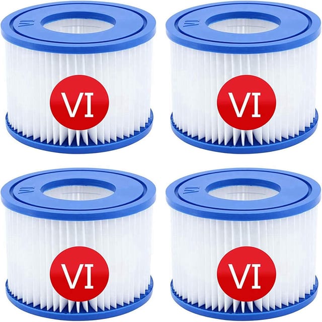 Pool-Filterkartuschen für Bestway VI für Lay-Z-Spa Miami, 4er-Pack Filter, Filterkartuschen zur Poolreinigung