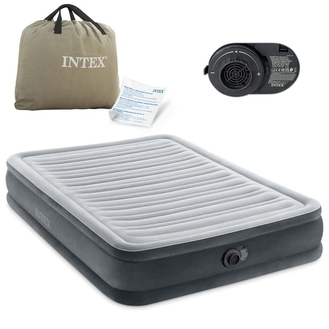 67768ND full comfort-plush airbed Luftbett (l x b x h) 191 x 137 x 33 cm Grau - Intex