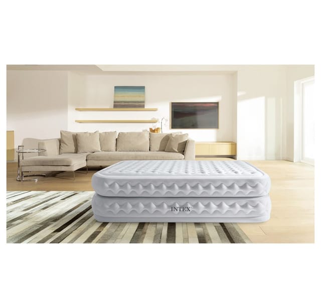 64488ND twin supreme air-flow airbed with fiber-tech rp (l x b x h) 191 x 99 x 51 cm Weiß - Intex