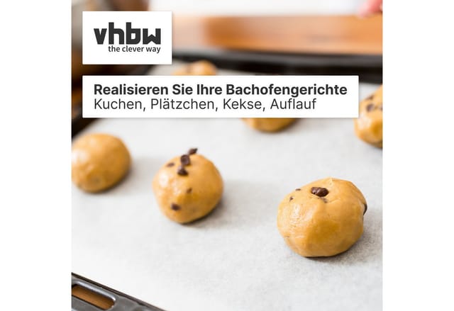 Backblech kompatibel mit Ikea 402.451.66 ov T305 s ik Backofen - 44,5 x 37,5 x 3,5 cm, Antihaftbeschichtet, Emailliert, Schwarz - Vhbw