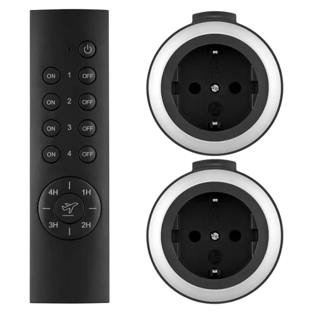 Rev Funkschalt-Set Comfort 2+1ant 0085520503 Funk-Steckdosen-Set 3teilig Innenbereich 3680 w