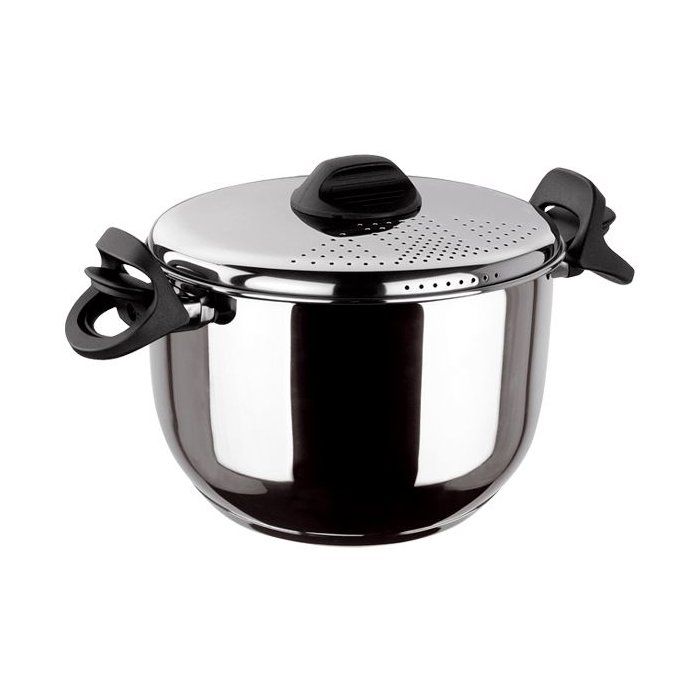 Marmite Für Pasta Und Gemüse - Inoxibar - 24 Cm - Siebdeckel - Edelstahl - Induktion