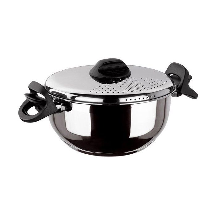 Faitout Pasta Und Gemüse - Inoxibar - 22 Cm - Siebdeckel - Edelstahl - Induktion