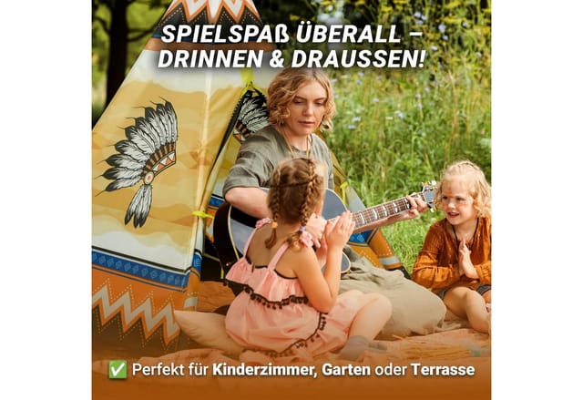 PlayFun Tipi Zelt / Kinderspielzelt, bunt