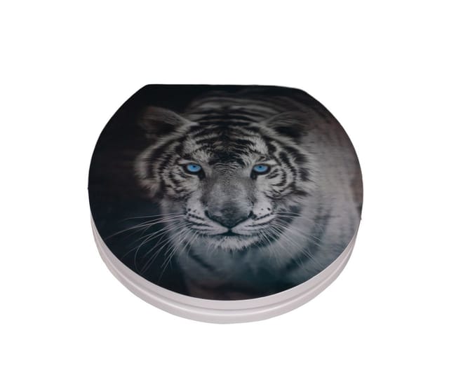 Primaster - WC-Sitz mit Absenkautomatik Tiger 3D weiß Toilettensitz Toilettendeckel