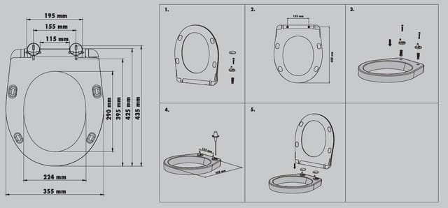 WC-Sitz mit Absenkautomatik Meer weiß WC-Sitz - Primaster