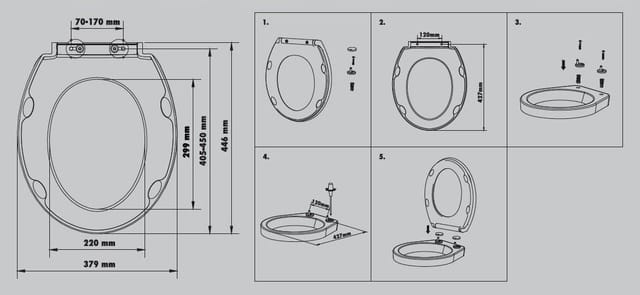 Primaster - WC-Sitz mit Absenkautomatik Seemann weiß Toilettensitz abnehmbar Klodeckel