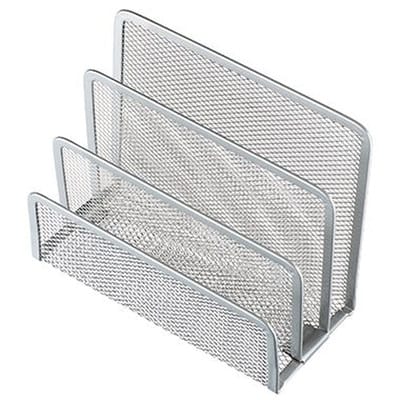 Helit - Briefständer the mail network 14 x 10,5 x 7,5 cm (b x h x t) Metall silber 3 Fächer