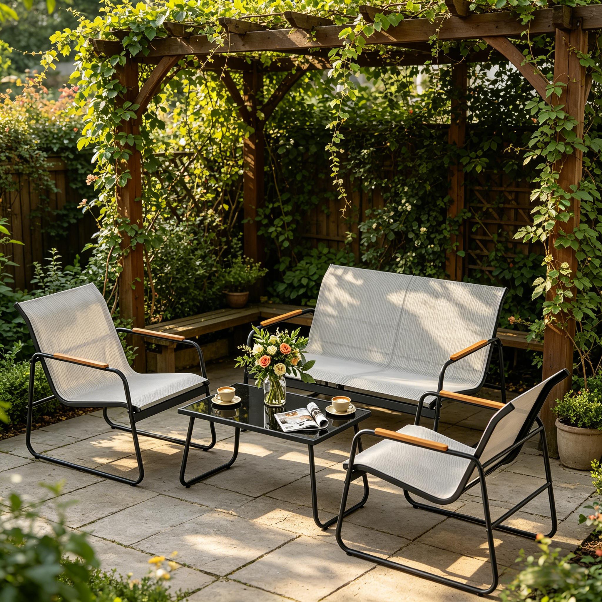 Rasenmöbel Set,4-steil Gesprächsmöbel Set,patio Möbel Set,outdoor Möbel Set