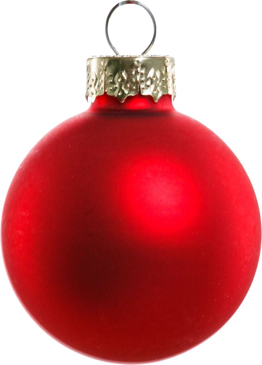 TrendLine Christbaumkugeln 16 Kugeln Ø 3,5 cm Glas Rot Weihnachtskugeln