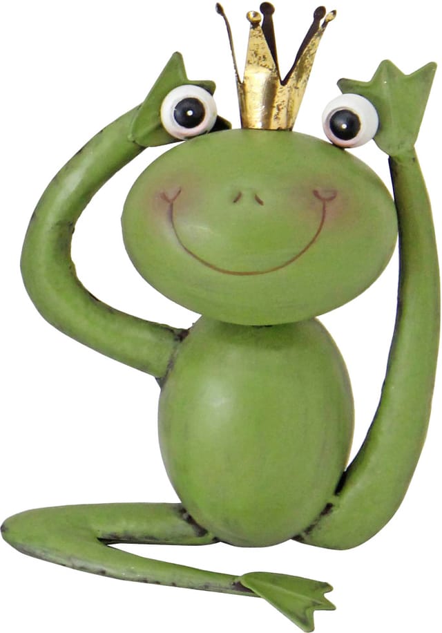 Dekofigur Frosch Metall 27 x 21 cm grün Dekofigur - Trendline