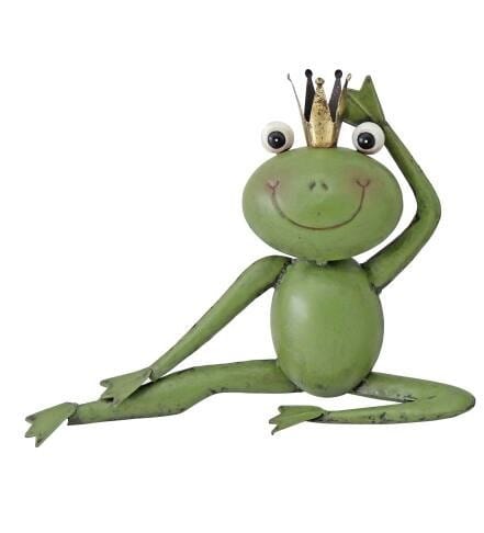 Dekofigur Frosch Metall 35 x 27 cm grün Dekofigur - Trendline