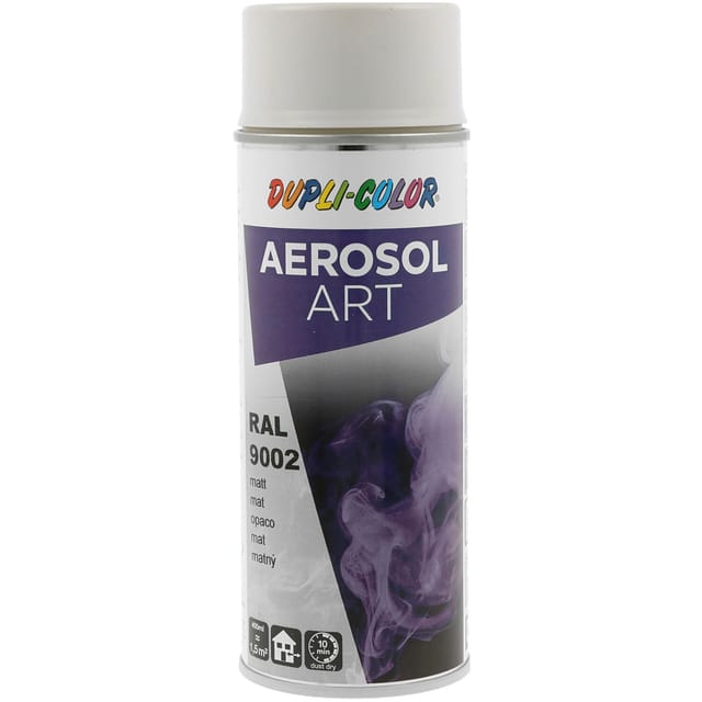 Dupli Color Aerosol Art Lackspray Graffiti Dose - wetterfest, lichtecht und UV-beständig - Graffiti-Spray 400ml, grauweiß matt RAL 9002
