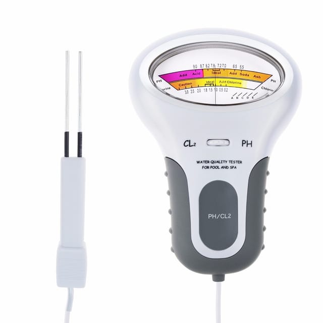 Medidor de pH y cloro 2 en 1 PC-102, medidor de pH y Cl2 para piscinas. Nuevo medidor de calidad del agua.