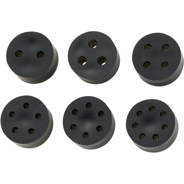 Tru Components - TC-10820796 TC-MH23-4F203 Mehrfachdichteinsatz M25 4 x 3.8 - 5.2 mm Gummi Schwarz